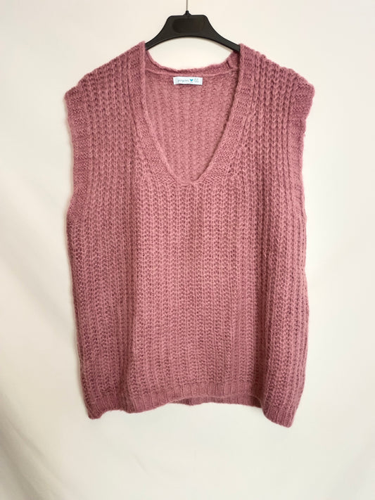 PINPON  LILI. Chaleco punto rosa TU(m)