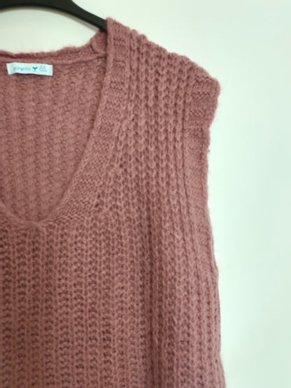 PINPON  LILI. Chaleco punto rosa TU(m)