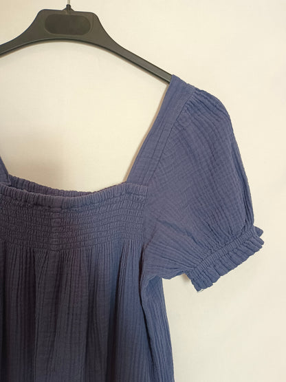 MAGNOLYA. Vestido azul midi T.0(xs)