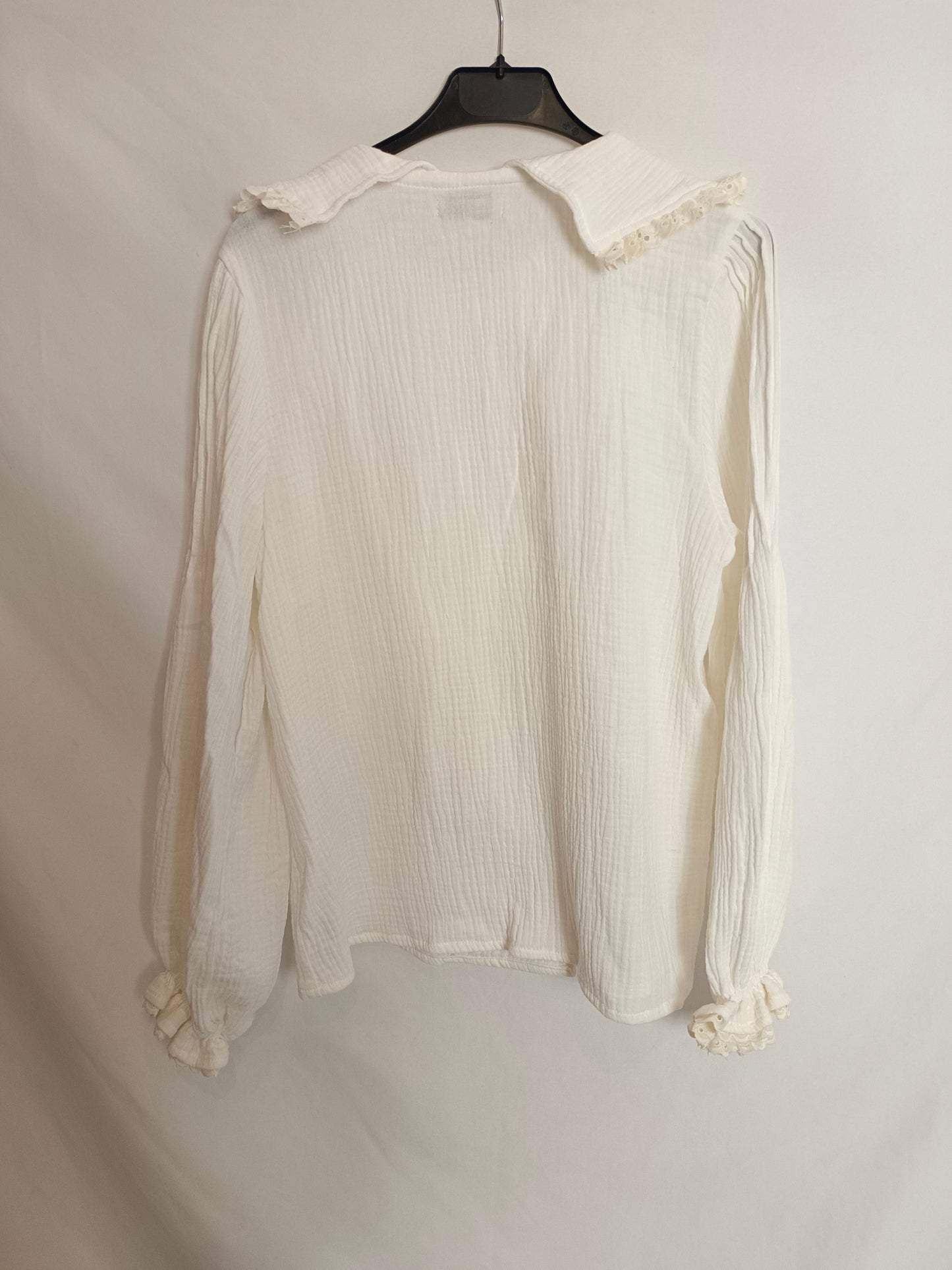 MAROGUA. Blusa blanca bambula T.s