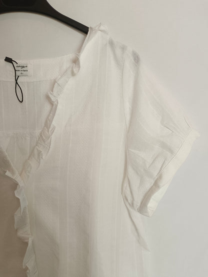 MAROGUA. White short-sleeved blouse Ts