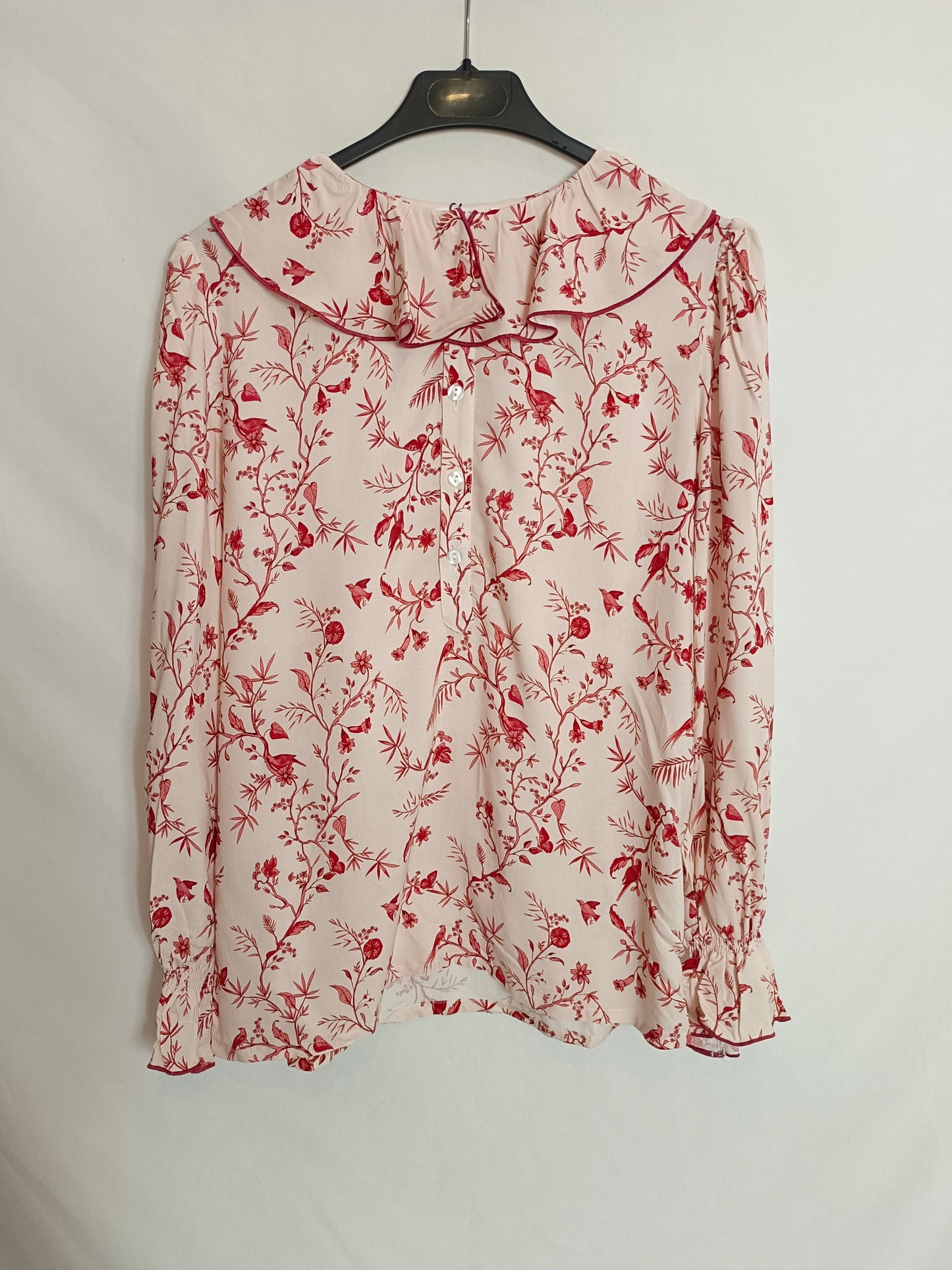 ELEFANTINE. Pink Birds Ts Blouse