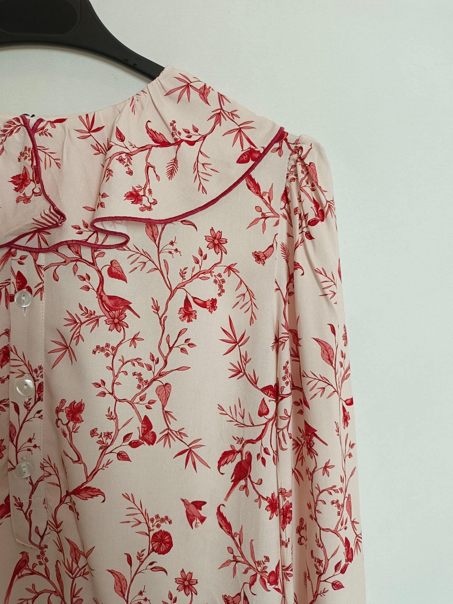 ELEFANTINE. Pink Birds Ts Blouse