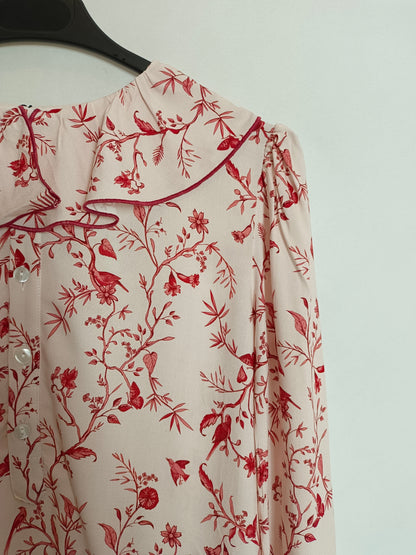 ELEFANTINE. Pink Birds Ts Blouse