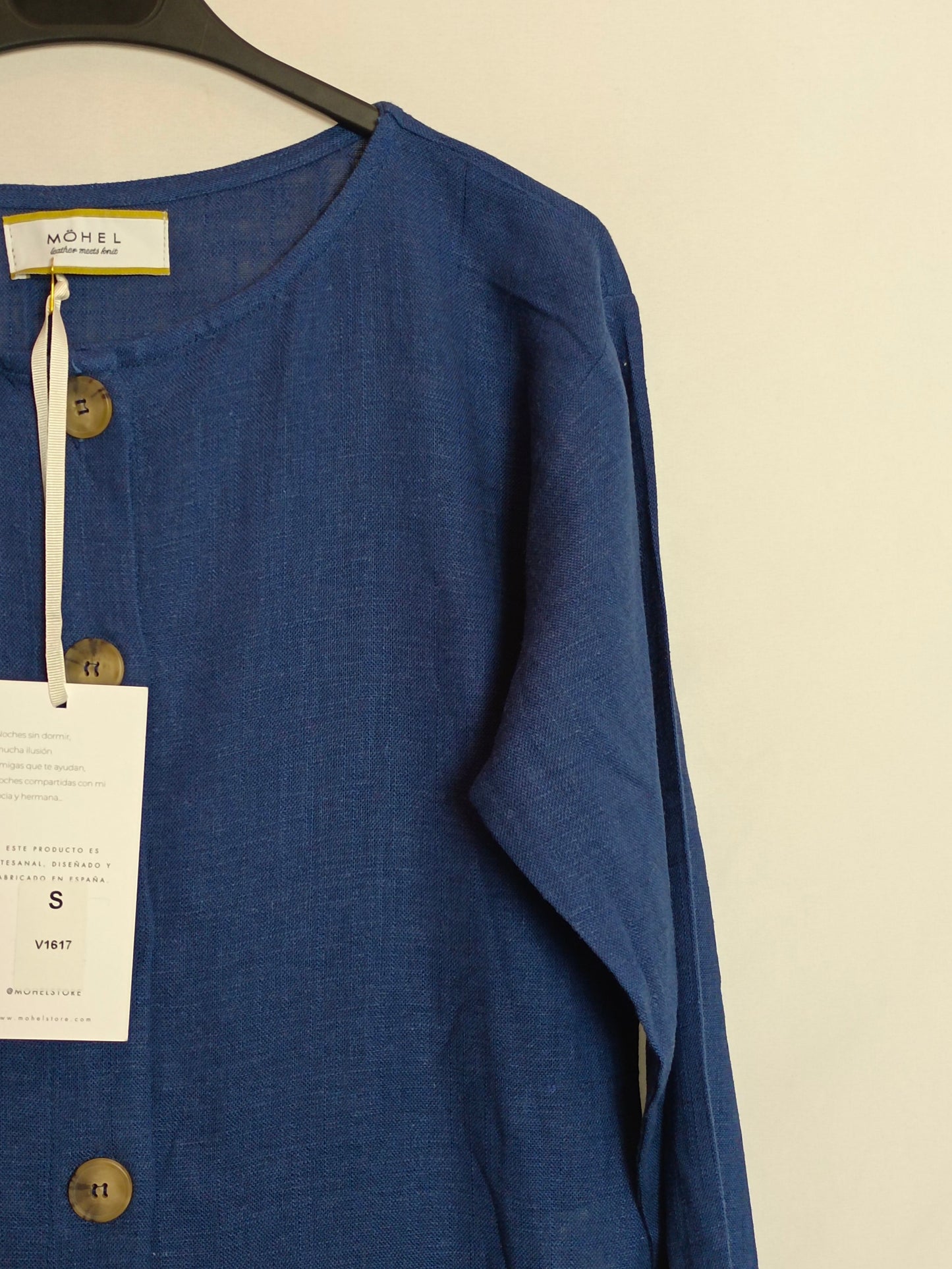 MOHËL. Mono azul abotonado  T.s