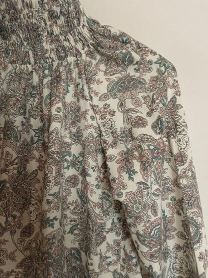 MOHËL. Blusa beige flores T.u(s)