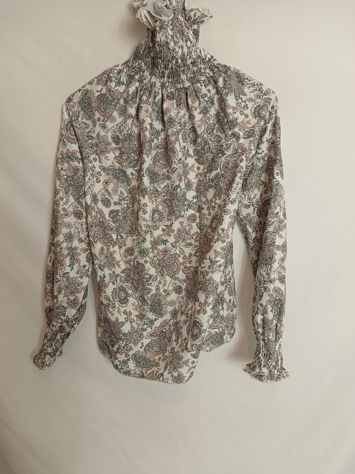 MOHËL. Blusa beige flores T.u(s)