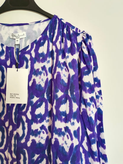 FRAMBUA. Blusa morada tie dye T.m