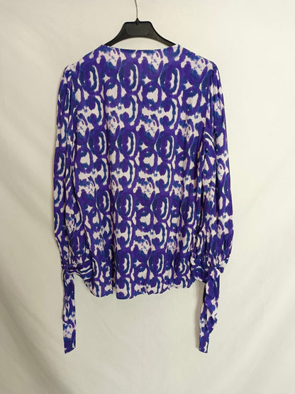 FRAMBUA. Blusa morada tie dye T.m