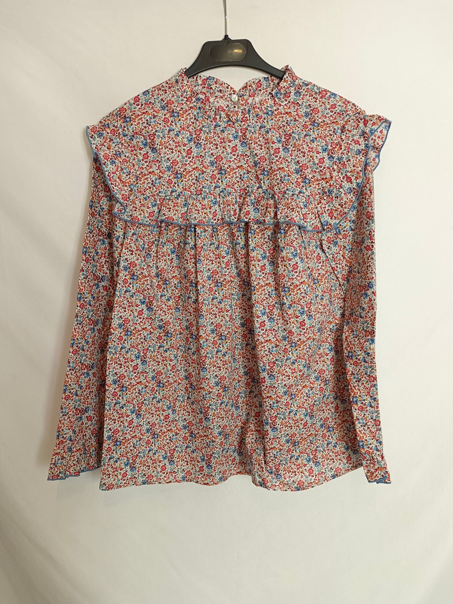 RITA VON. Blusa flores tonos burdeos T.u(S)
