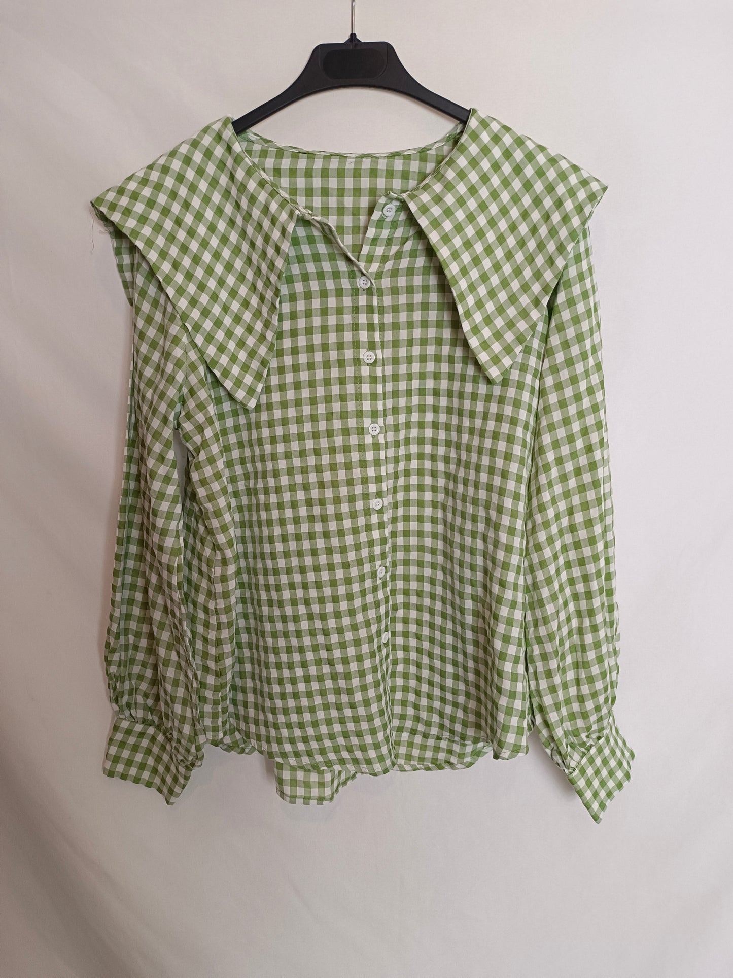 OTRAS. Camisa cuadros verdes T.u(s)
