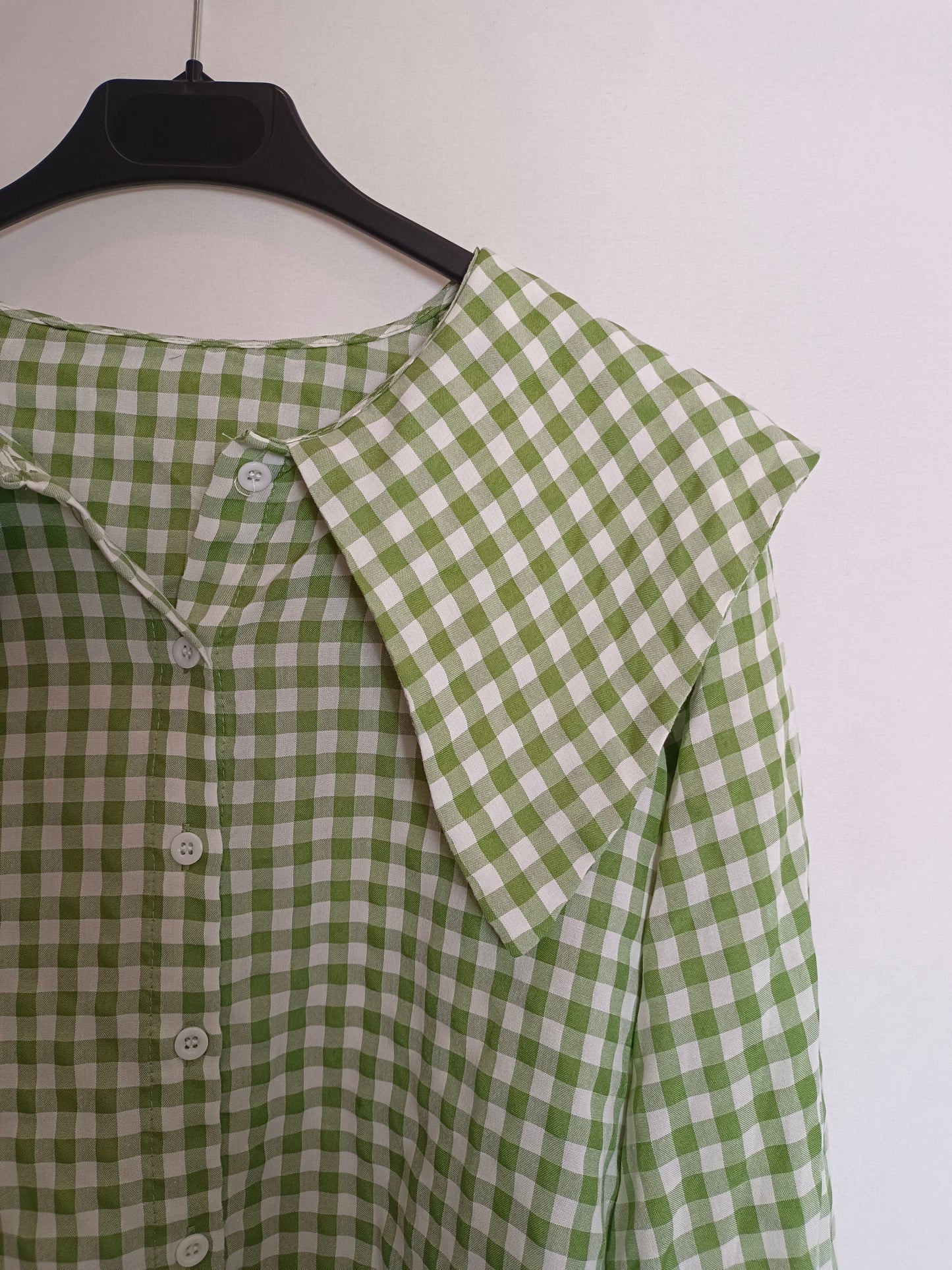 OTRAS. Camisa cuadros verdes T.u(s)