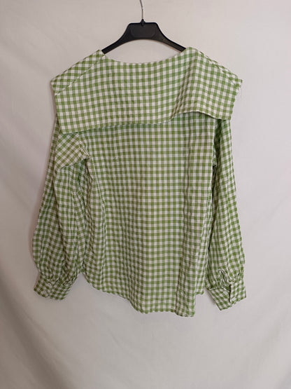 OTRAS. Camisa cuadros verdes T.u(s)