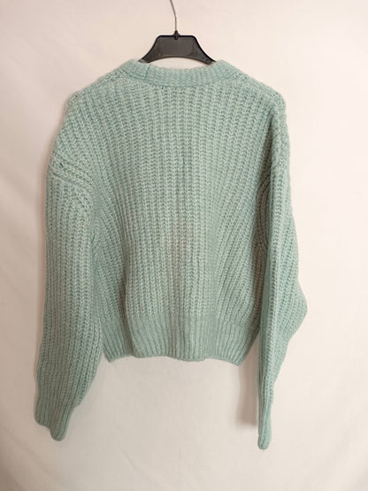 ZARA. Jersey azul botones T.s