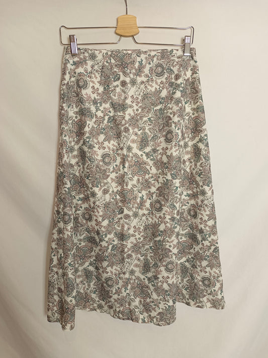 MOHËL. Falda beige flores T.s