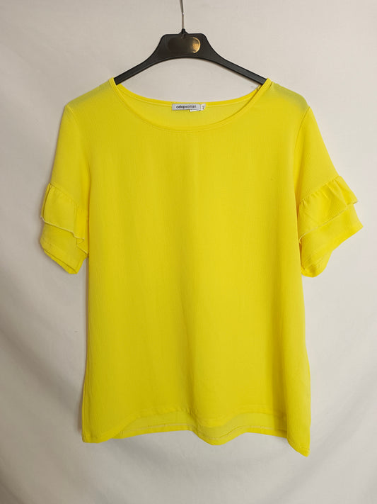 CELOPWOMAN. Blusa amarilla manga cortaT.M