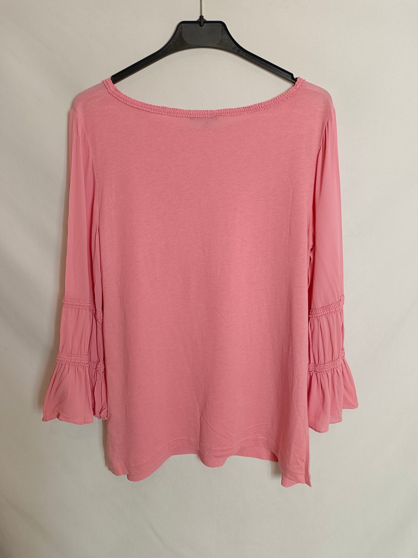 MASSIMO DUTTI. Pink gathered blouse