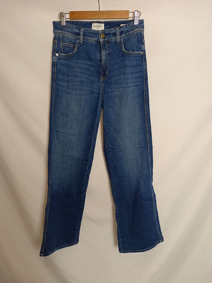 DENIM CHANGE. Wide-leg denim trousers size 38