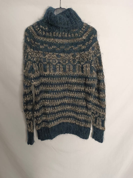 ISABEL MARANT ÉTOILE. Jersey cuello alto estampado T.40