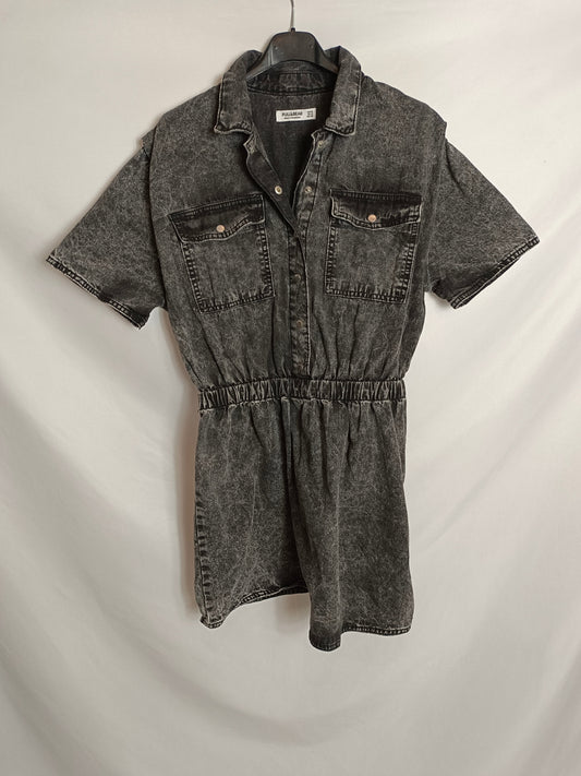 PULL&BEAR.  Vestido denim desgastado T.m