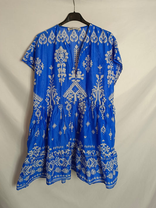 ZARA. Short printed dress Tm
