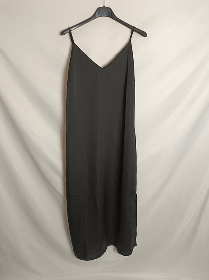 VILA CLOTHES. Black slip dress, size 38