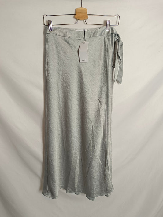 MANGO. Blue wrap skirt Tm