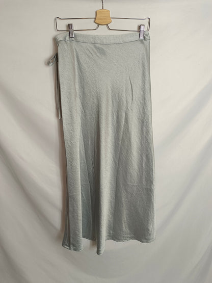 MANGO. Blue wrap skirt Tm