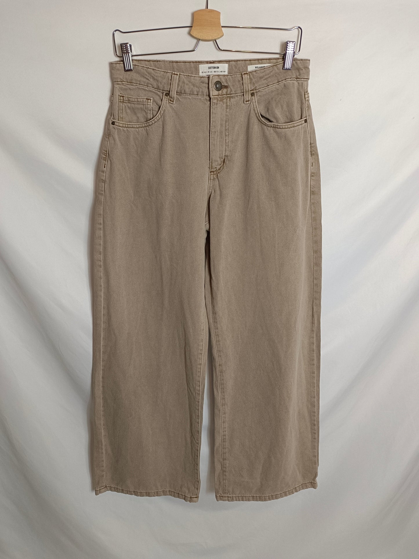 COTTON:ON. Beige wide-legged trousers size 38