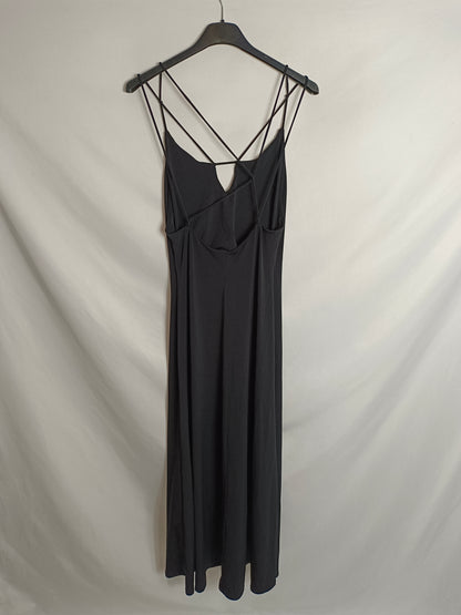 H&M. Vestido largo negro T.S
