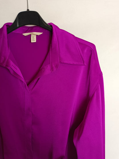 H&M. Vestido satinado buganvilla T.S