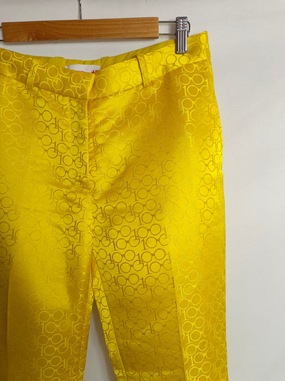H&M x IRIS APFEL Pantalón amarillo textura T.36