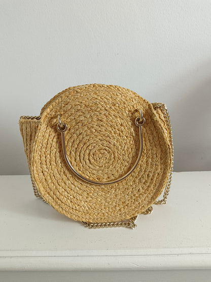 MANGO. Bolso rafia
