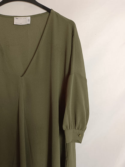 ASOS. Vestido fluido verde T.38
