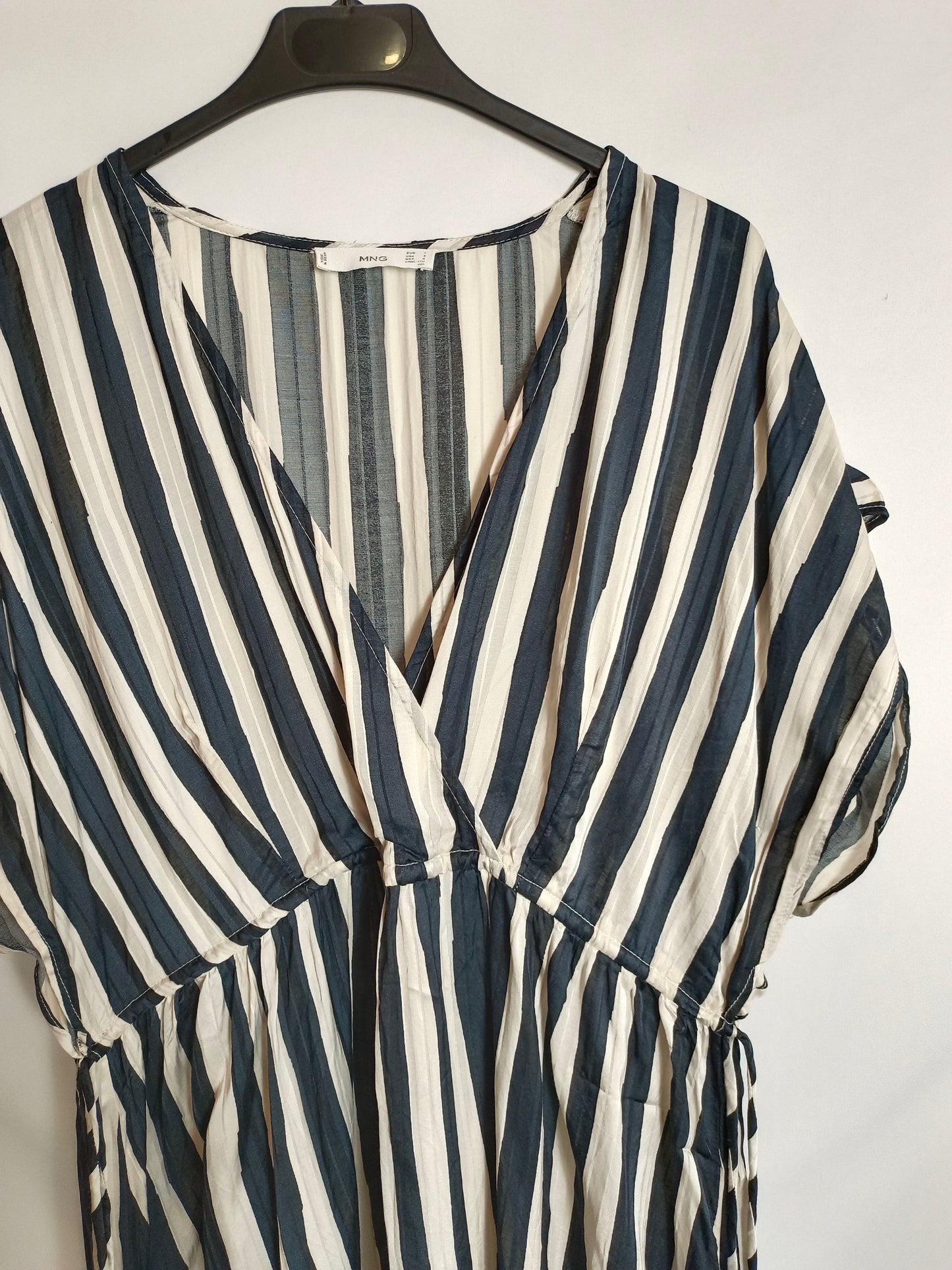 MANGO.Vestido midi rayas T.L