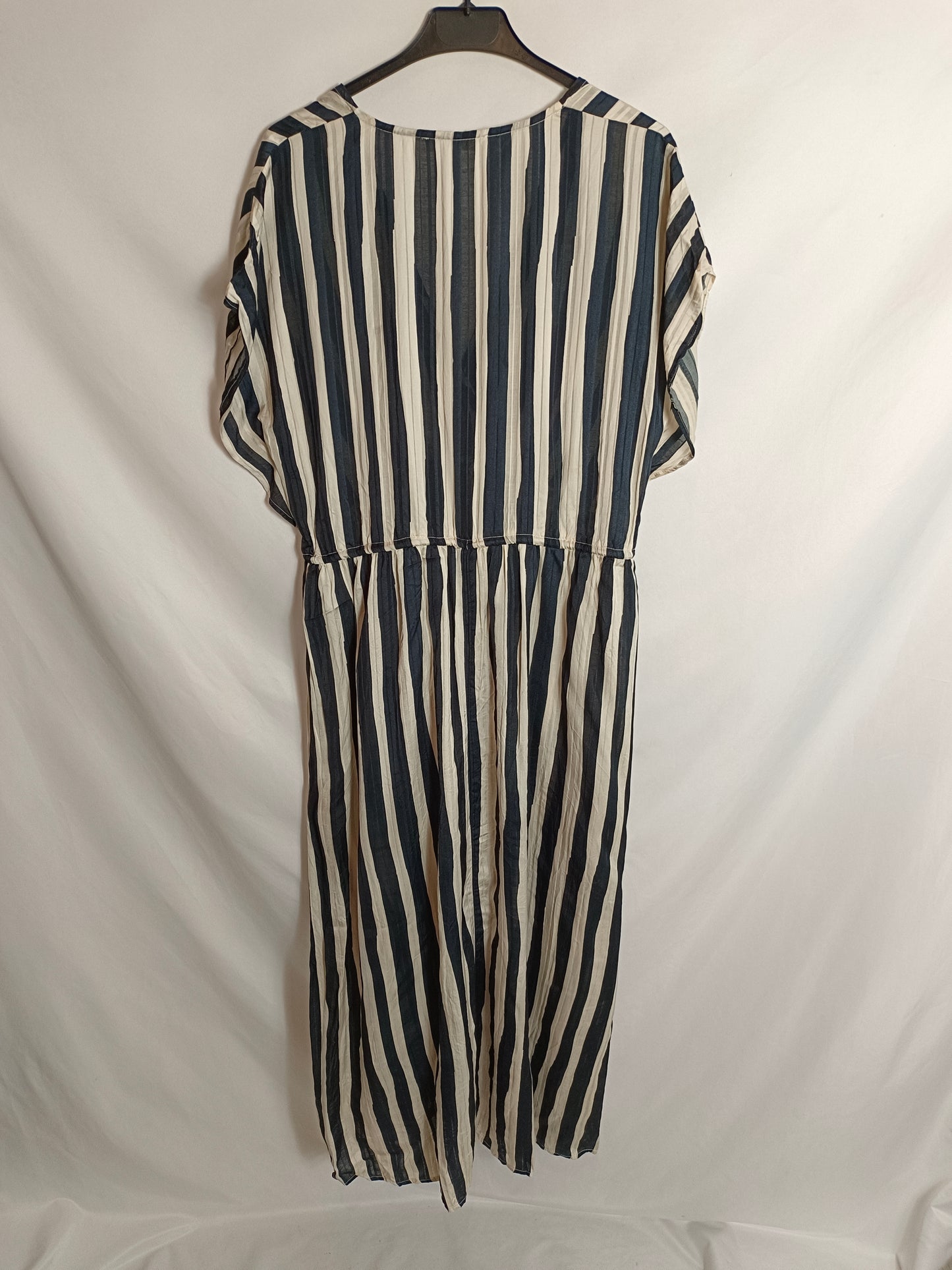 MANGO.Vestido midi rayas T.L