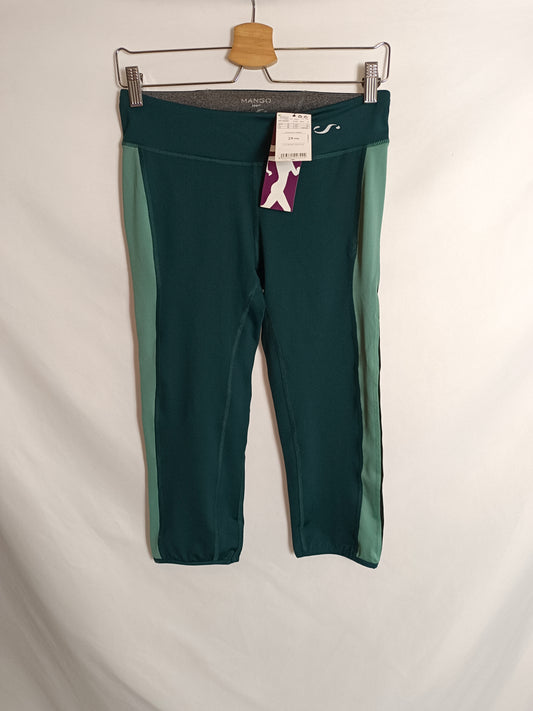 MANGO. Leggins verde deporte T.m