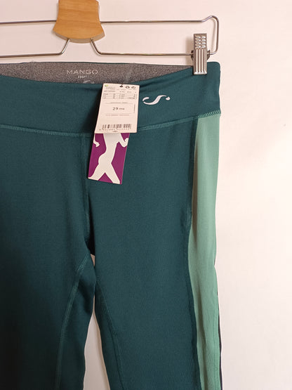 MANGO. Leggins verde deporte T.m