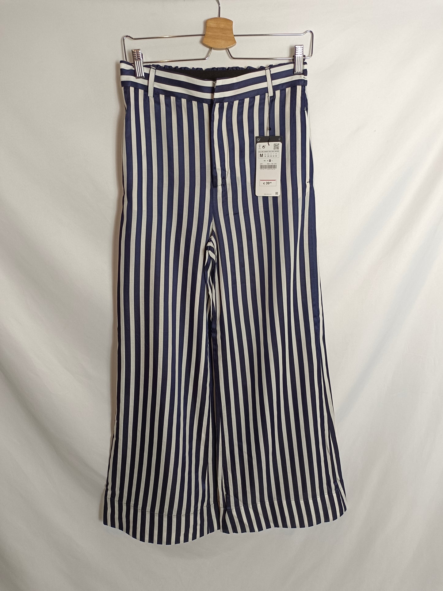 ZARA. Pantalón rayas Palazzo T.m