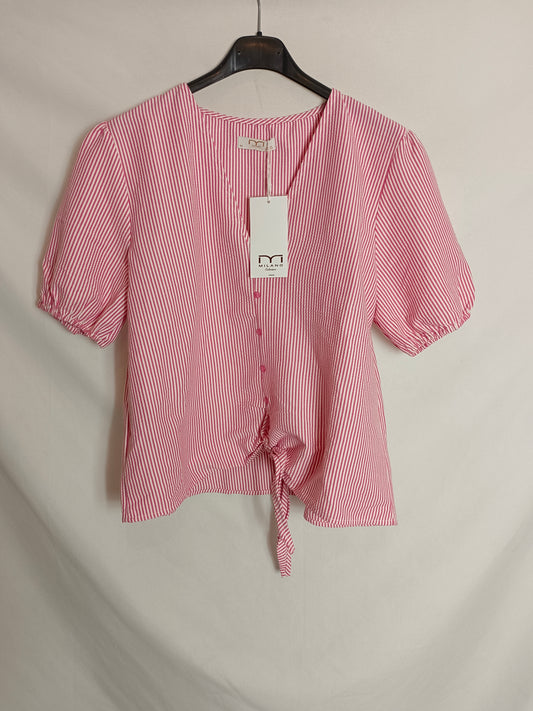 MILANO. Striped blouse with bow TM