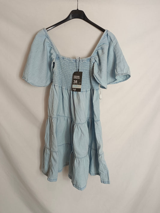 PRIMARK. Vestido corto denim T.38