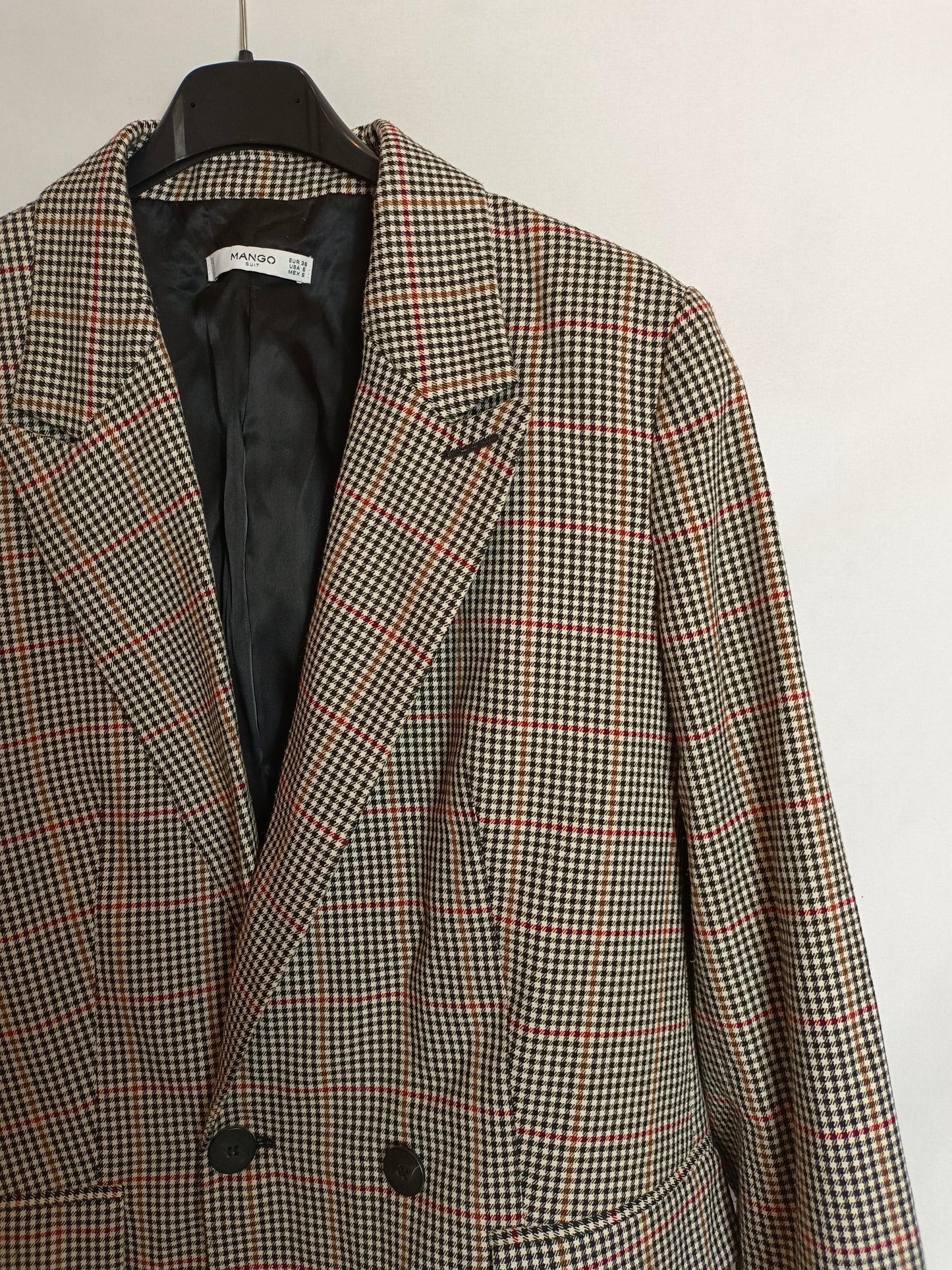 MANGO. Blazer pata de gallo T38