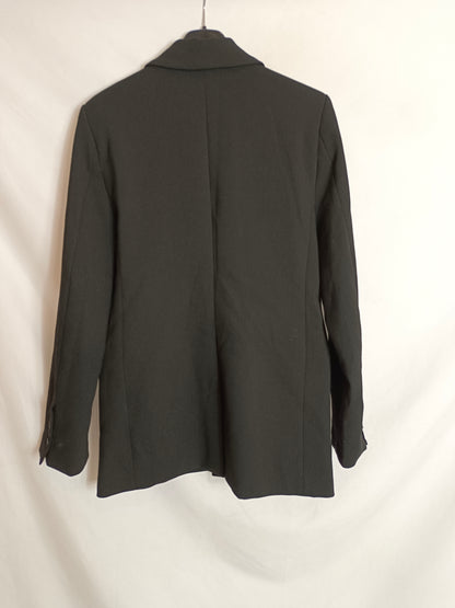 ZARA. Blazer negra larga T.s