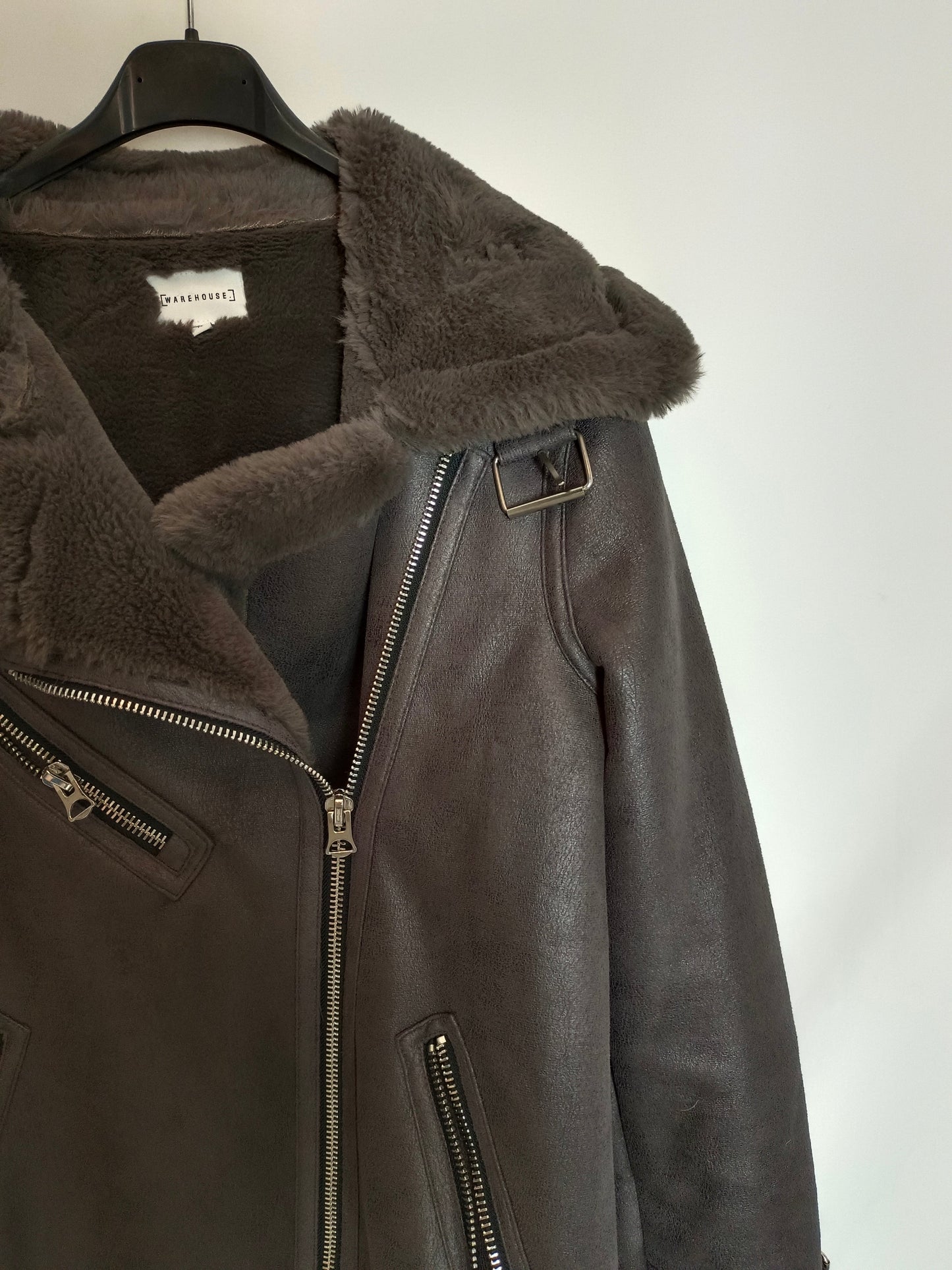 WAREHOUSE. Brown biker hair size 12 (m)