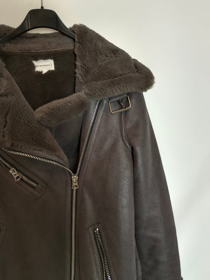 WAREHOUSE. Brown biker hair size 12 (m)