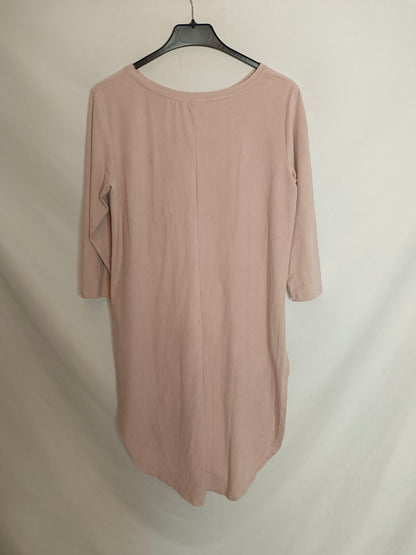 BERSHKA. Pink suede Ts top