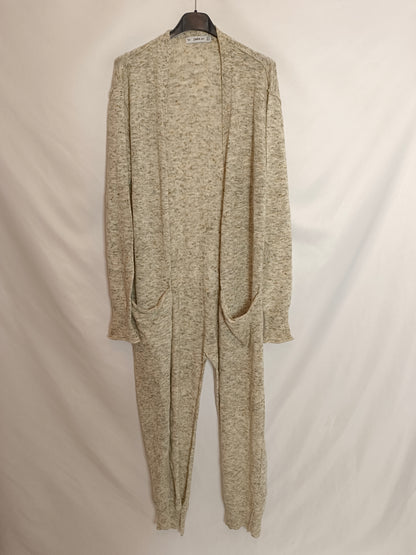ZARA. Long speckled cardigan Tm