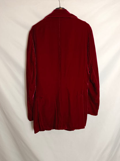 OTRAS. Blazer burdeos terciopelo. TM/L