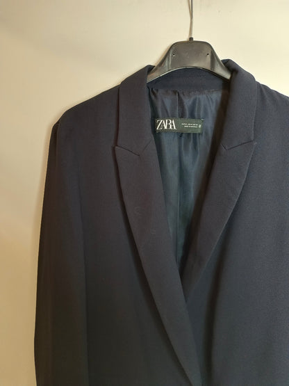 ZARA. Blazer azul fluida T.m