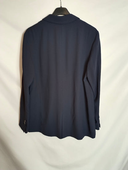 ZARA. Blazer azul fluida T.m